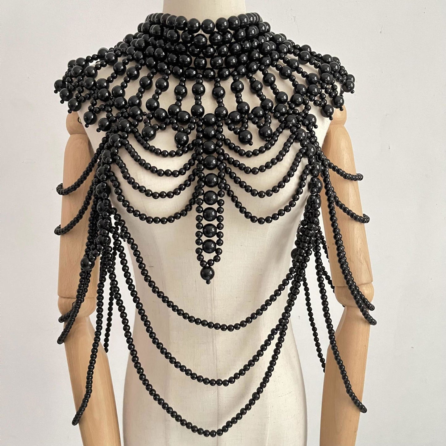 Pearls Body Cha Formal Dress Accessories Wedding Shawl Women Exaggerated Handmade Multi Layer Necklace himalipasal