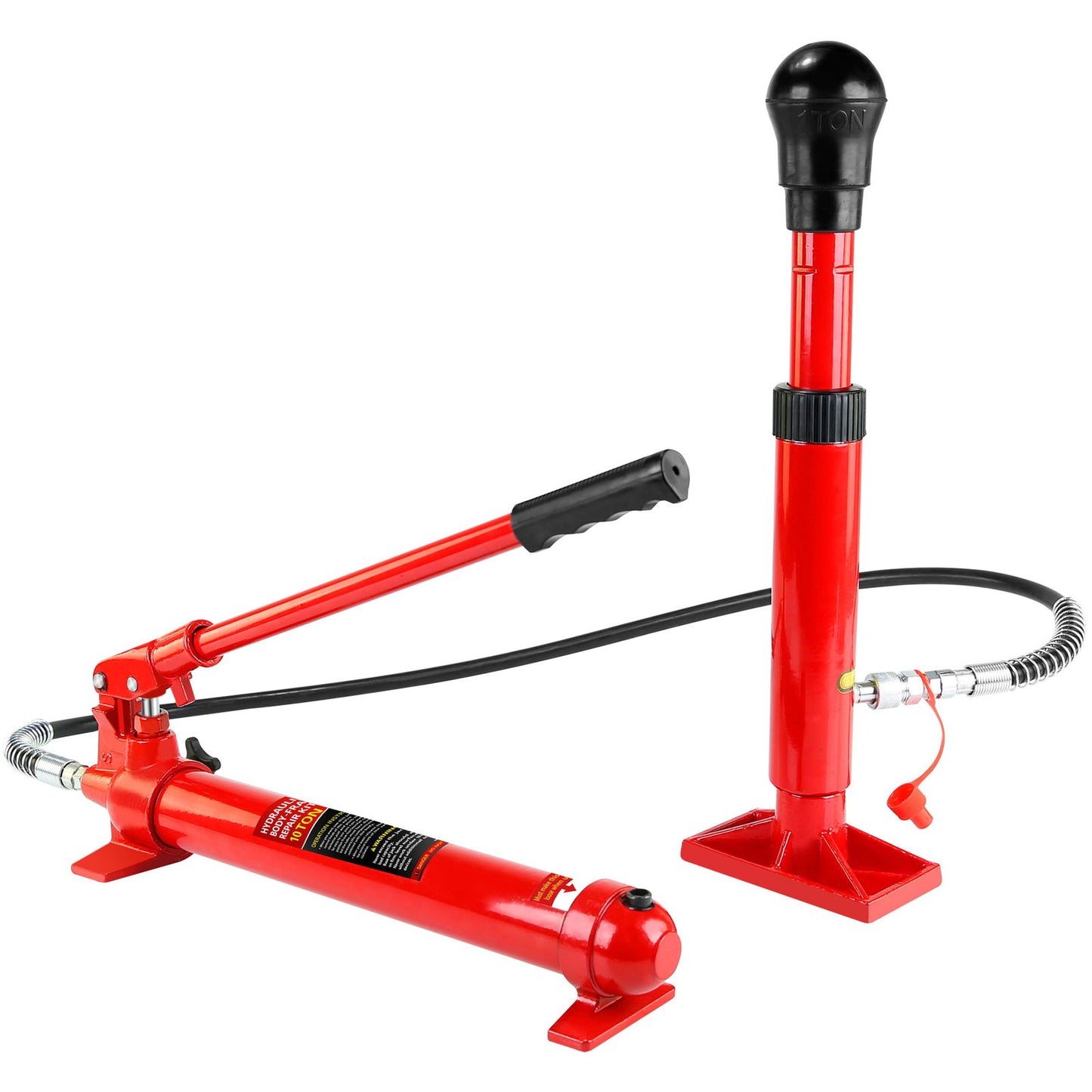 Power Hydraulic Ram Cylinder Jack: Single-Acting Mini Jack, Porta Power Kit, Stroke for Shipbuilding, Bridge, Construction, Precision Machinery, Small Spaces - 10 Ton Capacity himalipasal