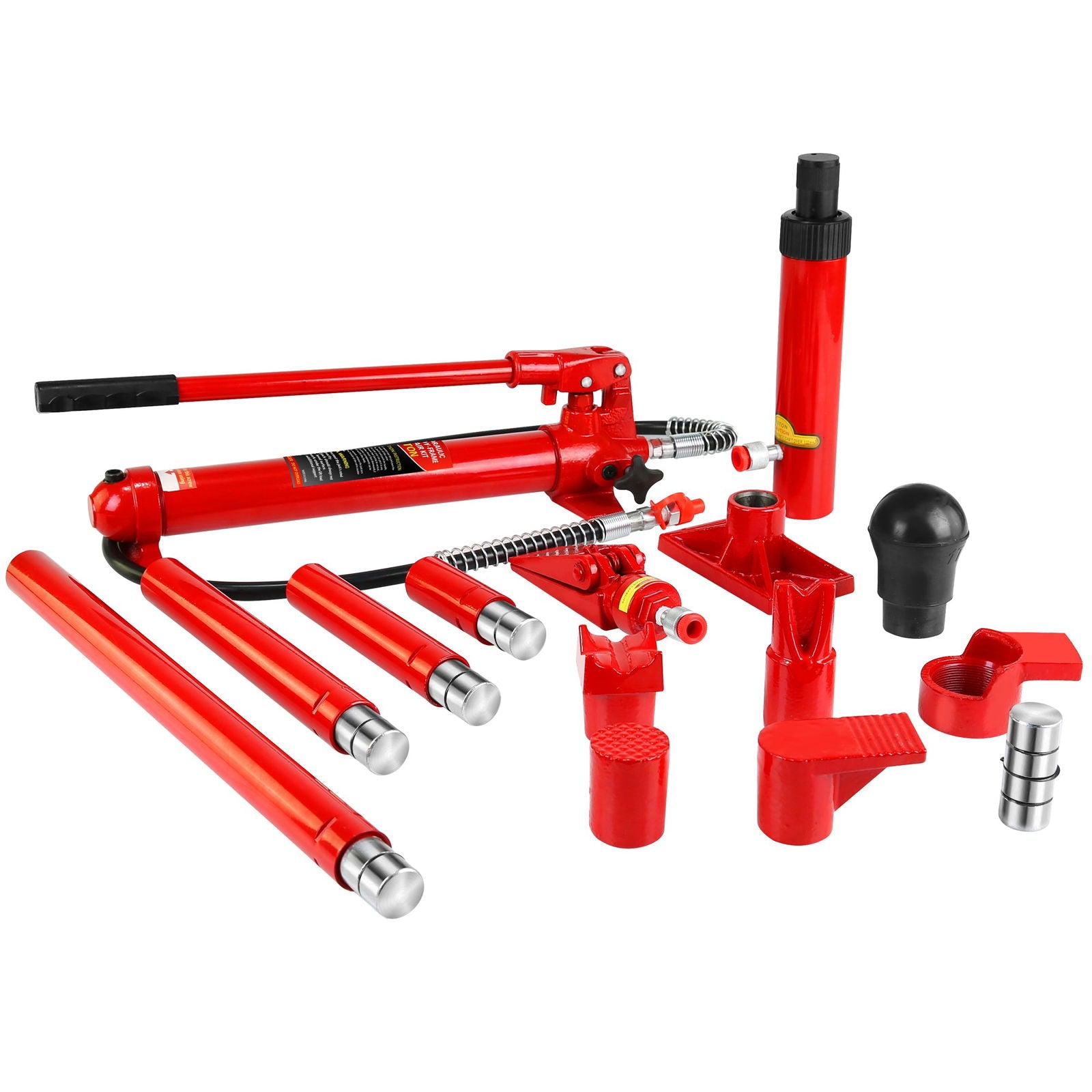 Power Hydraulic Ram Cylinder Jack: Single-Acting Mini Jack, Porta Power Kit, Stroke for Shipbuilding, Bridge, Construction, Precision Machinery, Small Spaces - 10 Ton Capacity himalipasal