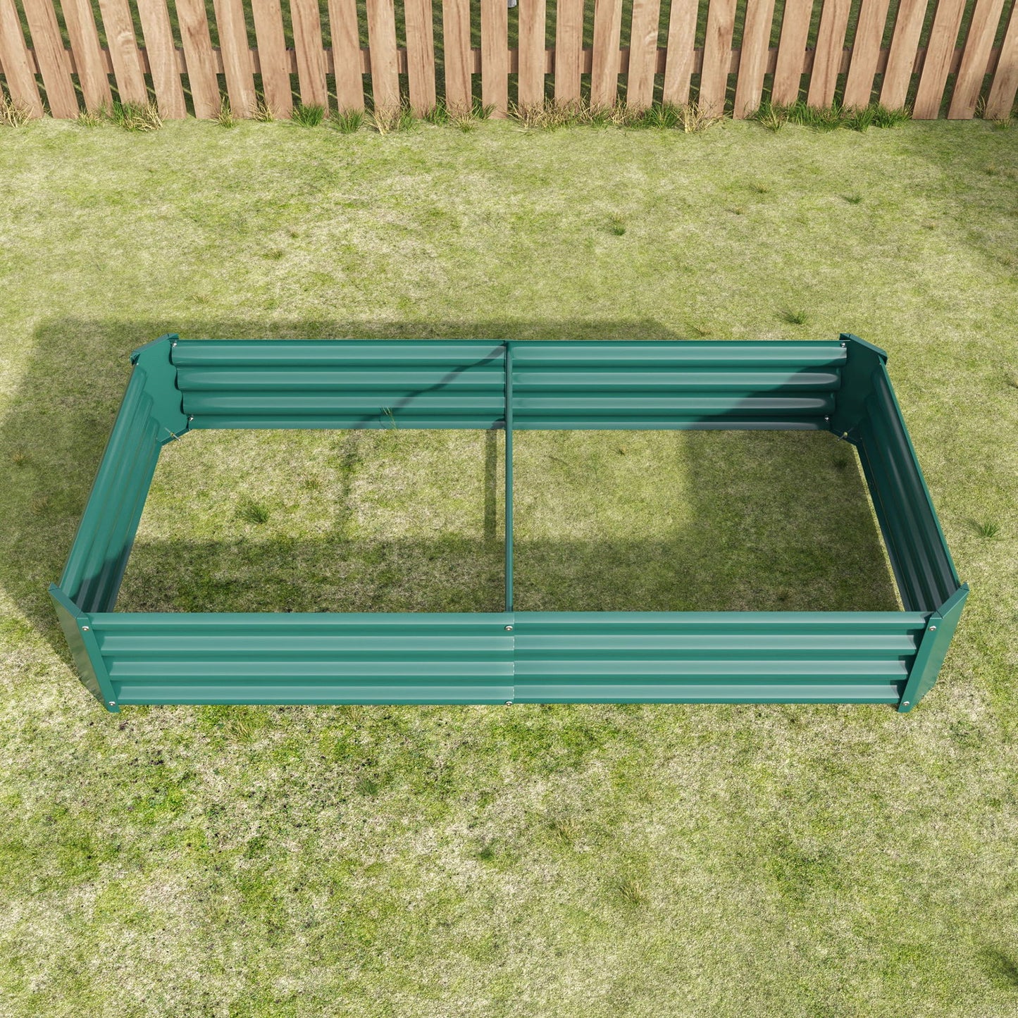 Raised Garden Bed Outdoor, 6×3×1ft , Metal Raised Rectangle Planter Beds for Plants, Vegetables, and Flowers - Green himalipasal