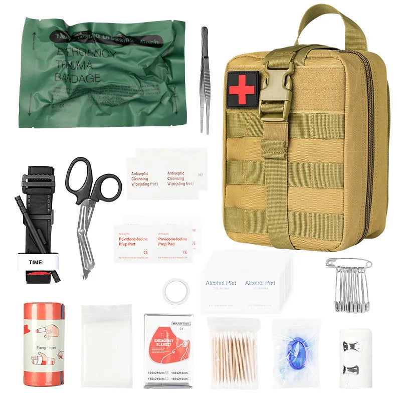 Rescue First Aid Kit Outdoor Trauma Medical Bag Set Emergency Survival Gear Camping Tactical Bag Molle Car Travel Hiking himalipasal