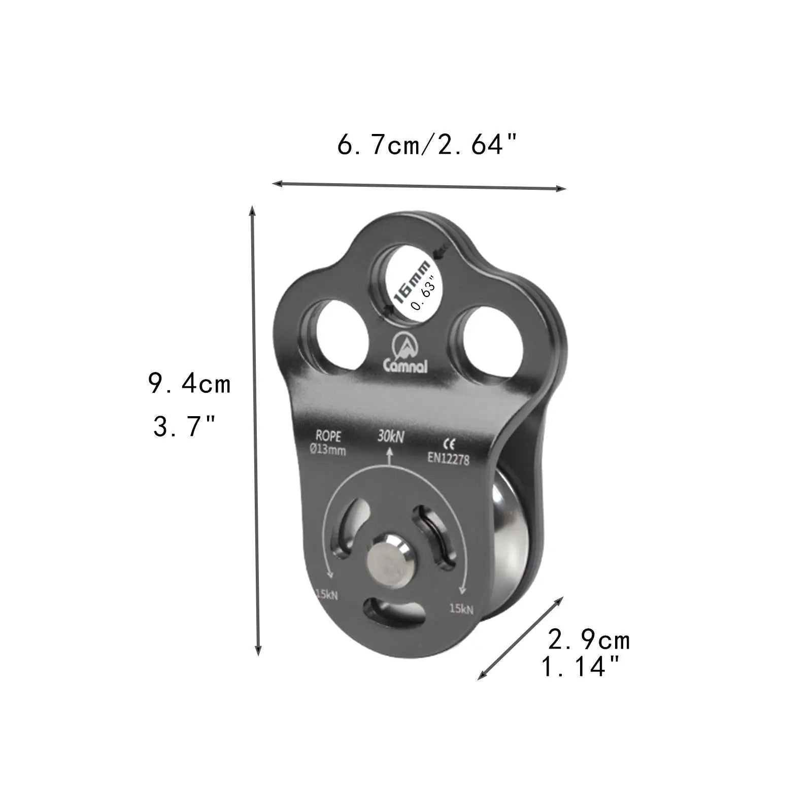 Rock Climbing Pulley 30KN for Tree Rigging Mountaineering Outdoor Activities himalipasal