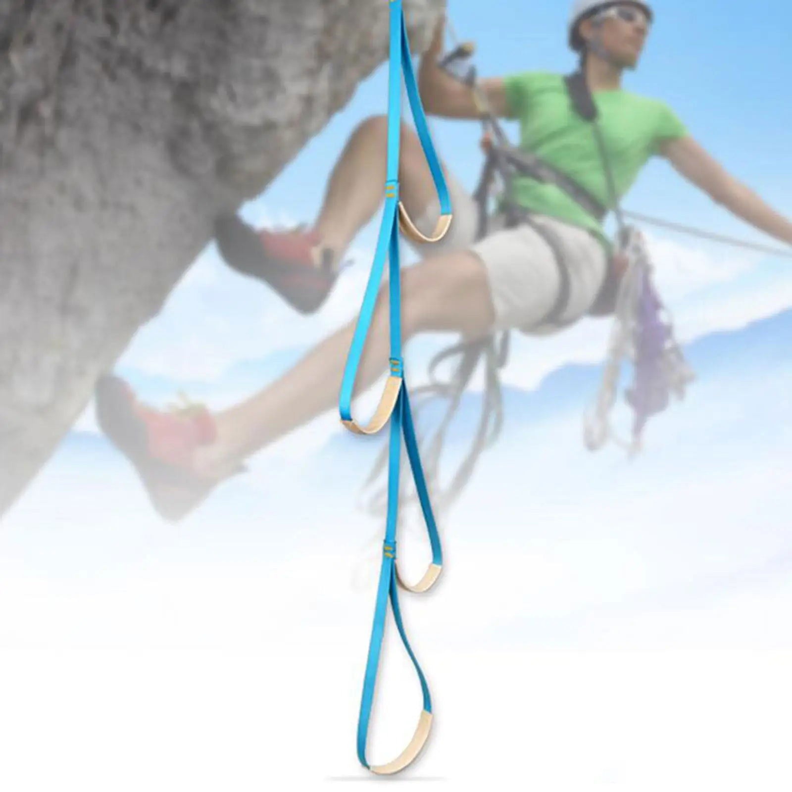 Rock Climbing Rope Ladder 1.1Meters Climbing Strap Ladder for Caving himalipasal