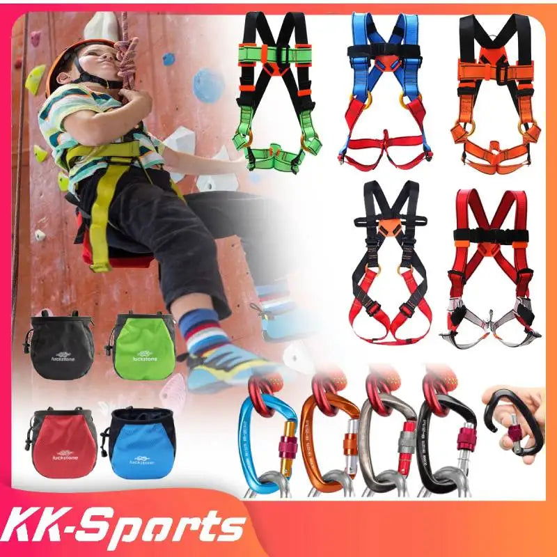 Rock Climbing Safety Harnes Carabiner Full Body Harness Belt for Mountaineering Rappelling Tree Climbing Equipment Accessories himalipasal