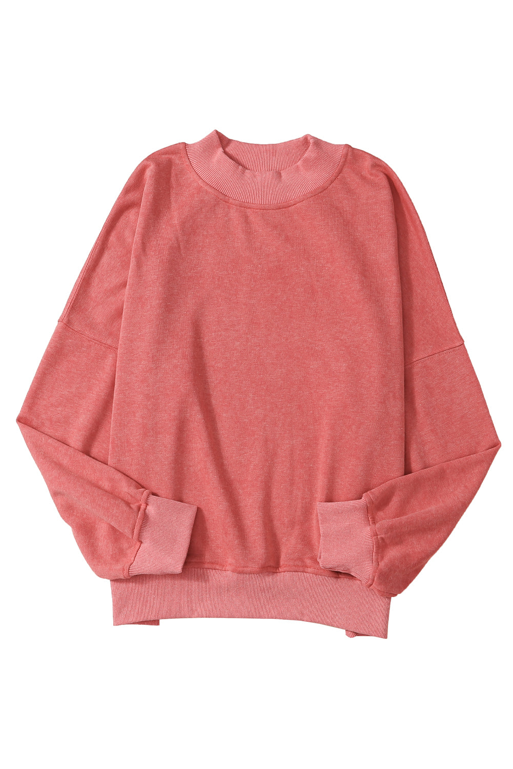 Ruby Plain Drop Shoulder Crew Neck Pullover Sweatshirt himalipasal