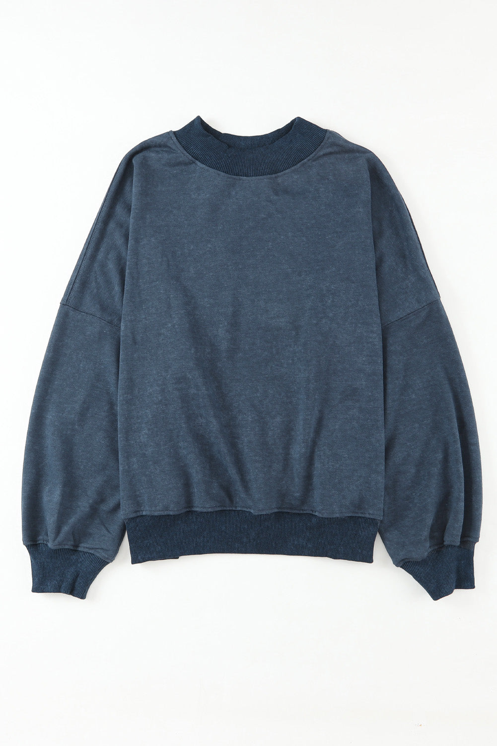 Ruby Plain Drop Shoulder Crew Neck Pullover Sweatshirt himalipasal