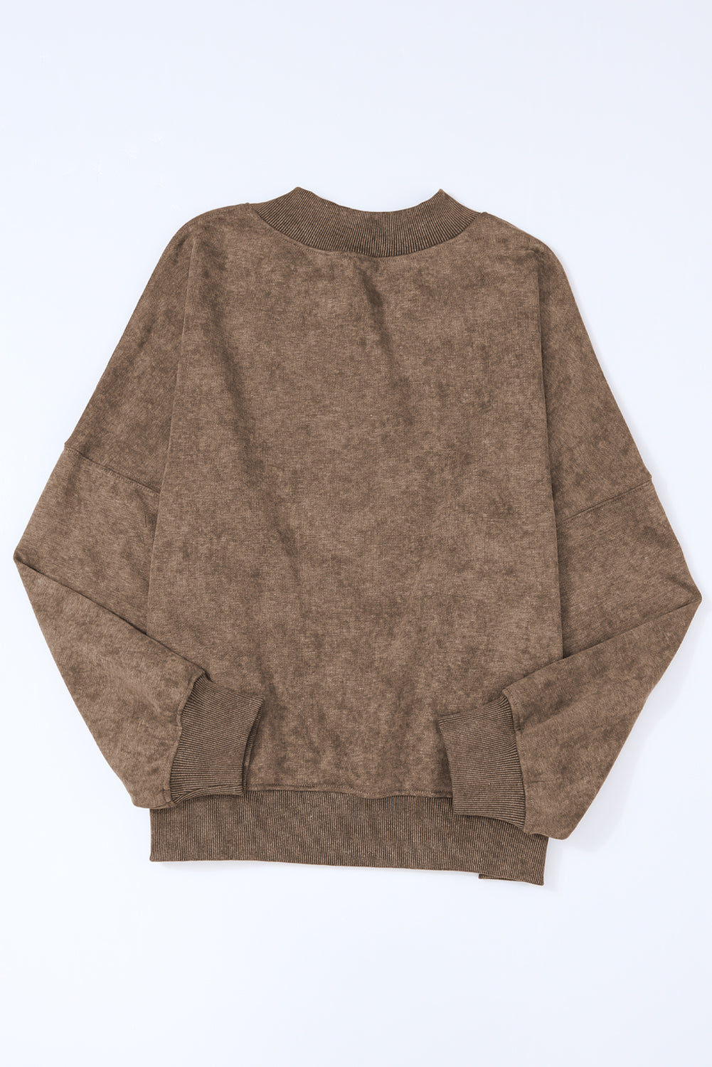 Ruby Plain Drop Shoulder Crew Neck Pullover Sweatshirt himalipasal