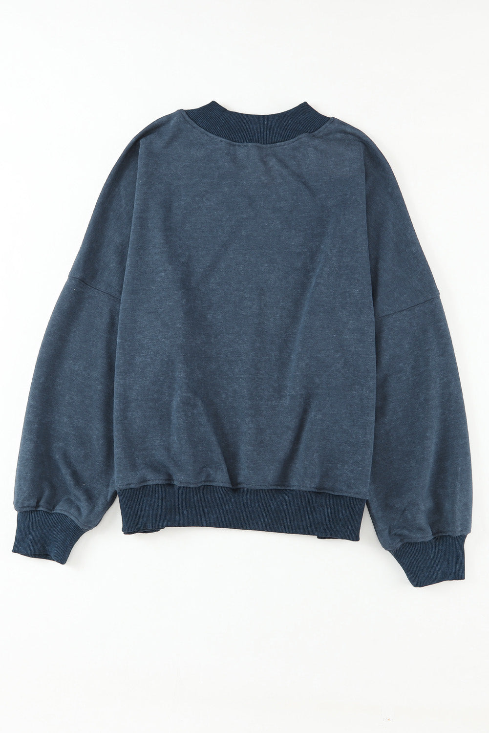 Ruby Plain Drop Shoulder Crew Neck Pullover Sweatshirt himalipasal