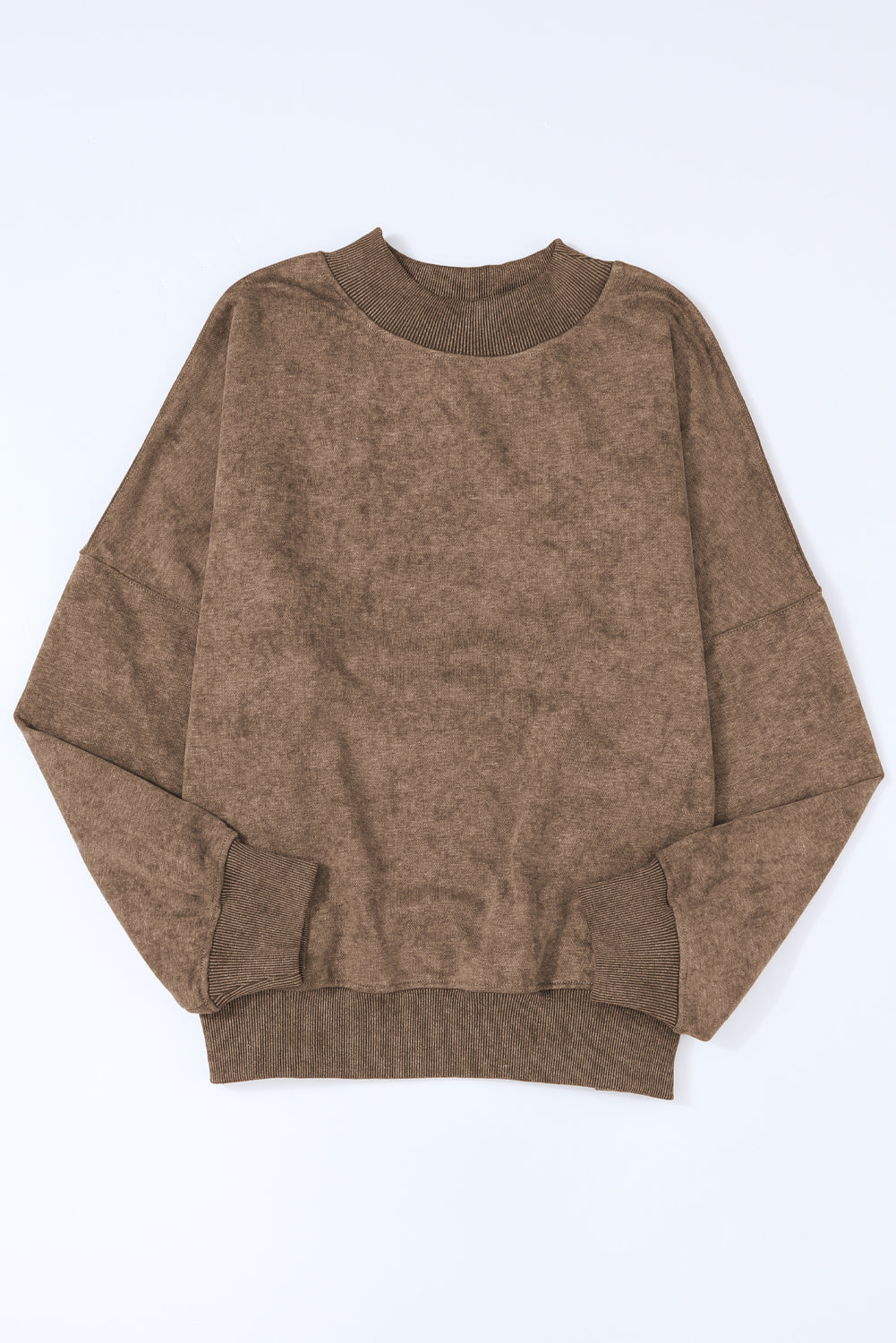 Ruby Plain Drop Shoulder Crew Neck Pullover Sweatshirt himalipasal