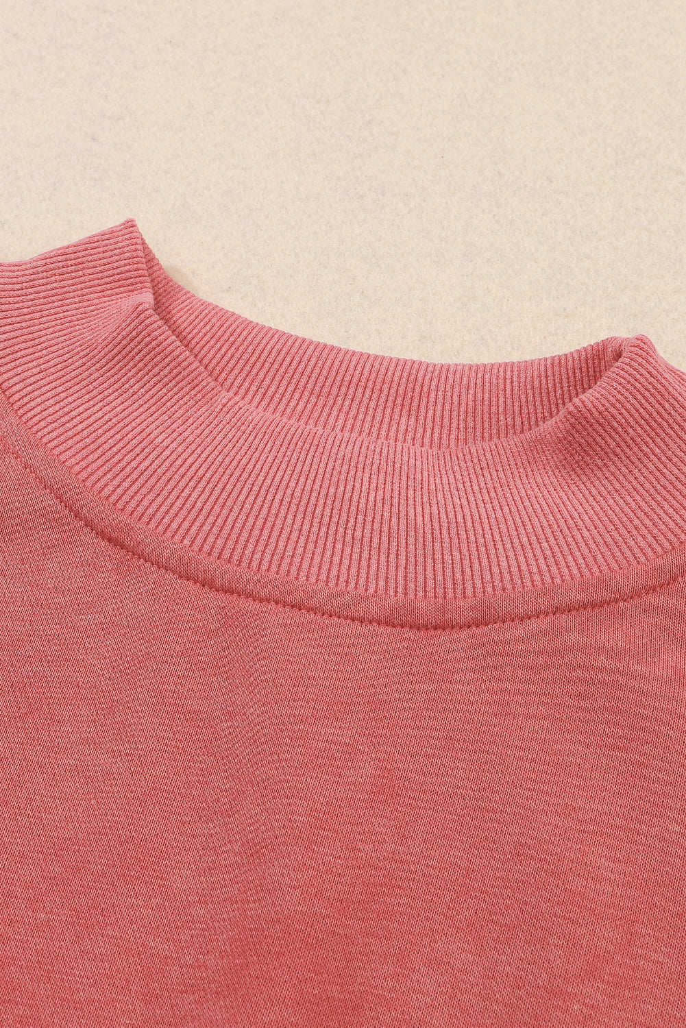 Ruby Plain Drop Shoulder Crew Neck Pullover Sweatshirt himalipasal