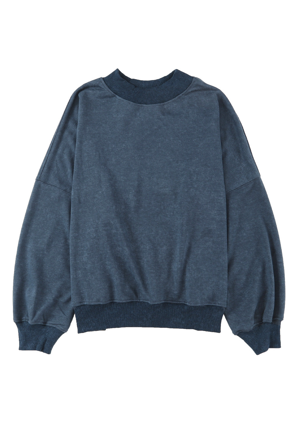 Ruby Plain Drop Shoulder Crew Neck Pullover Sweatshirt himalipasal