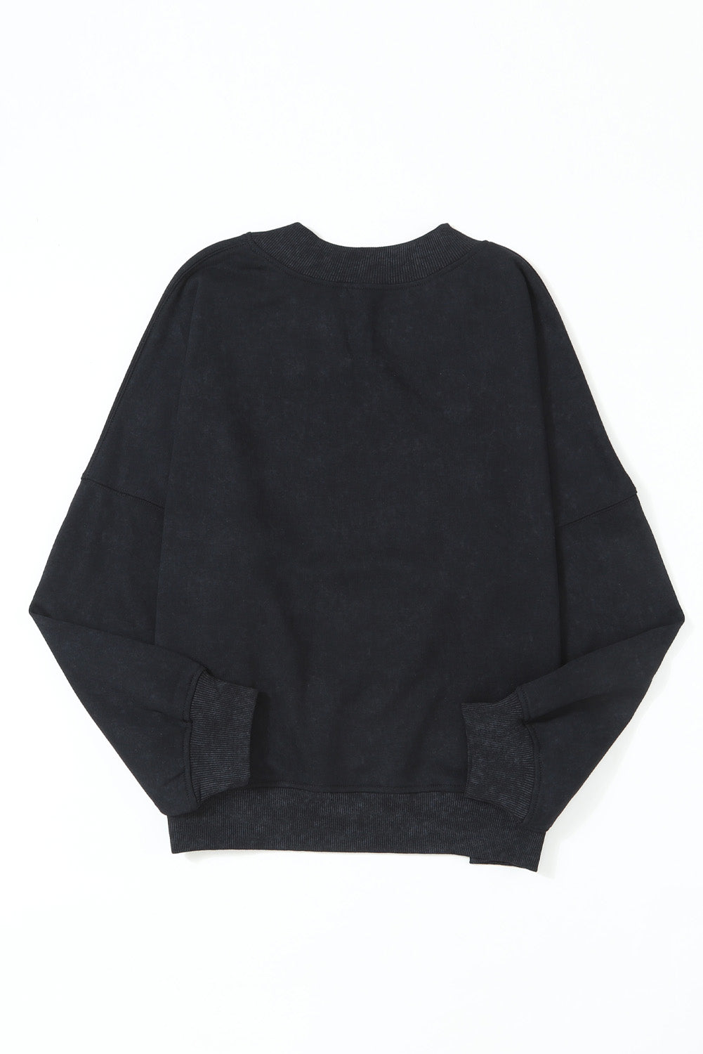 Ruby Plain Drop Shoulder Crew Neck Pullover Sweatshirt himalipasal