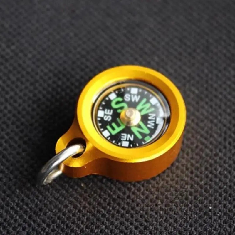 Mini Aluminum Alloy Compass Keychain Pendant Outdoor Hiking Camping Mini Portable Compass Bag Charm