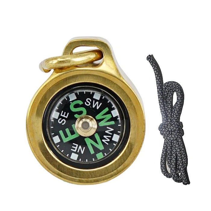 MecArmy Brass CMP Compass direction identity Compass Outdoor Compass with Lanyard - may be worn as a pendant