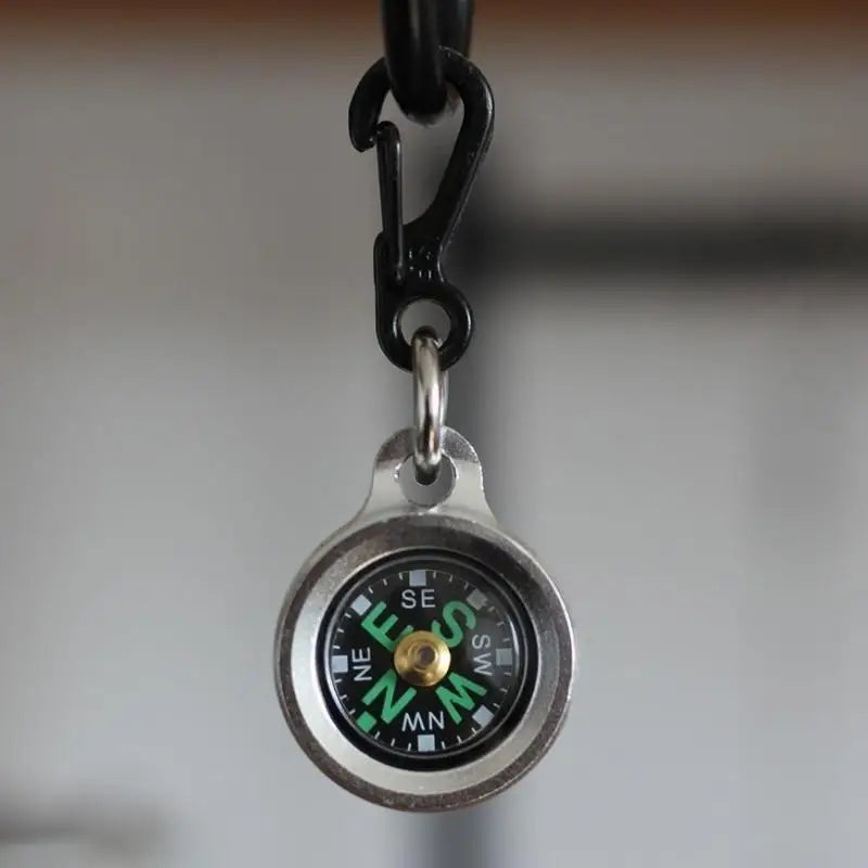 Mini Aluminum Alloy Compass Keychain Pendant Outdoor Hiking Camping Mini Portable Compass Bag Charm