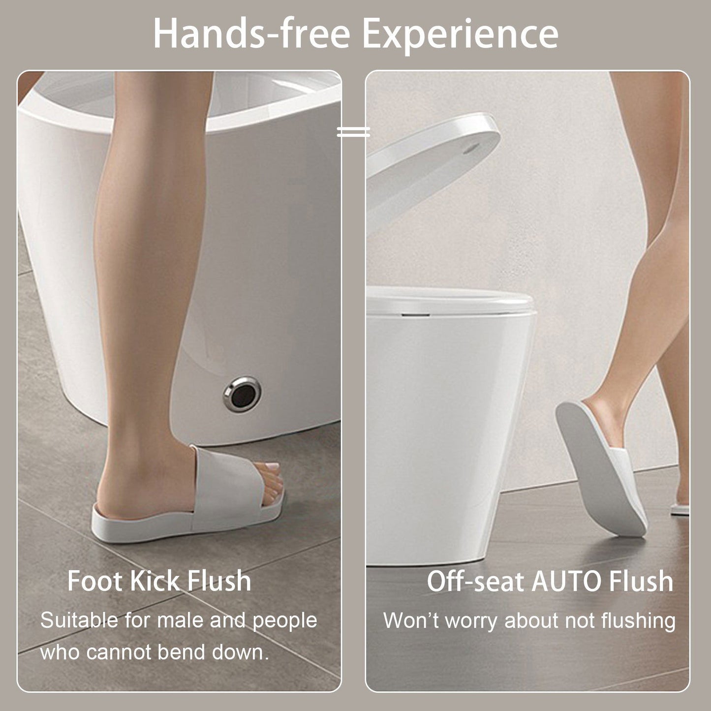 ST-ZGP-01 Smart Toilet with Heated Bidet Seat, One Piece toilet with AUTO Open&Close, Feet Sensor Operation, AUTO Dual Flush, Dryer and Warm Water, Built In Water Tank Without Pressure Limited, White himalipasal