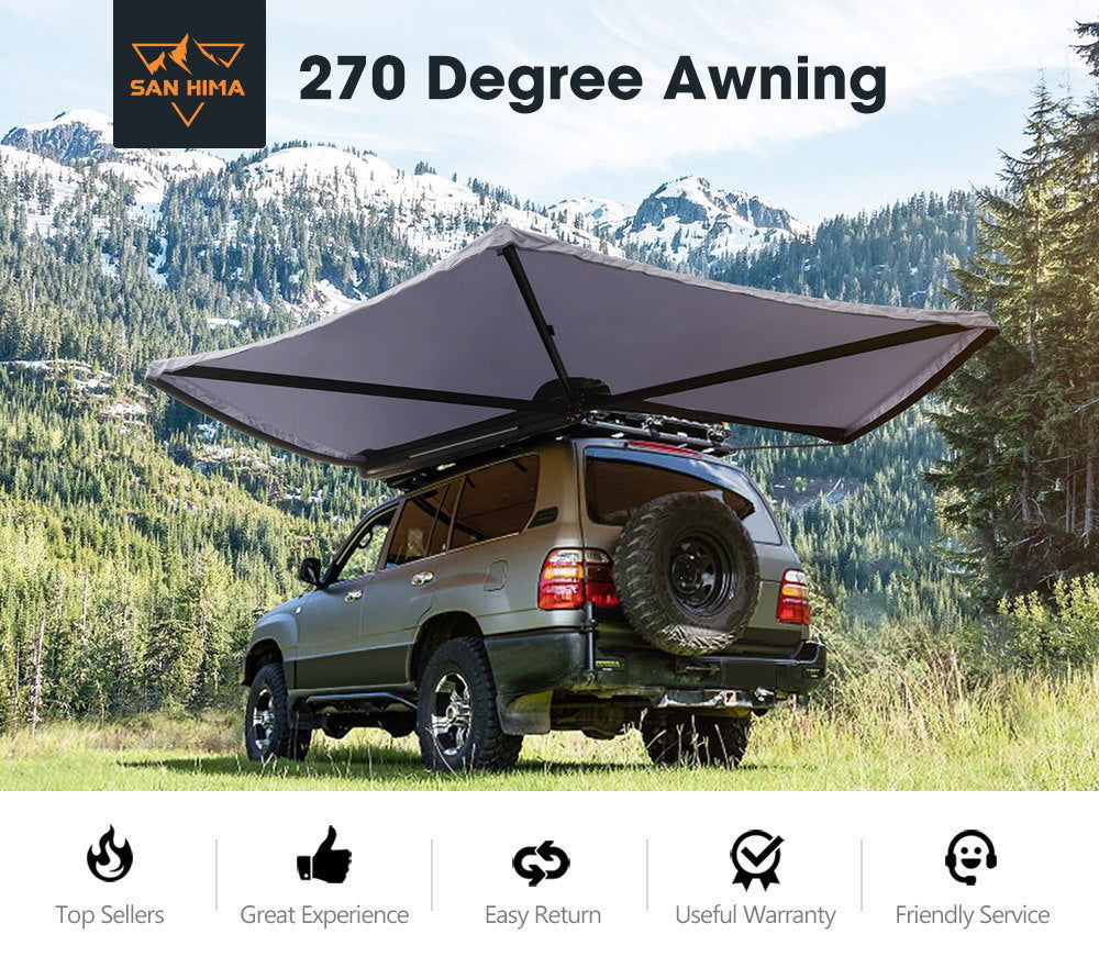 San Hima 270 Degree Free-Standing Awning 600D Double-Ripstop Oxford 4X4 UPF50+ himalipasal