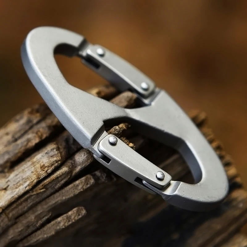 Shape 8 Carabiner Steel Multi Function Multi Tool Locking Carabiners Climbing EDC Keychain Key Double Carabiner himalipasal