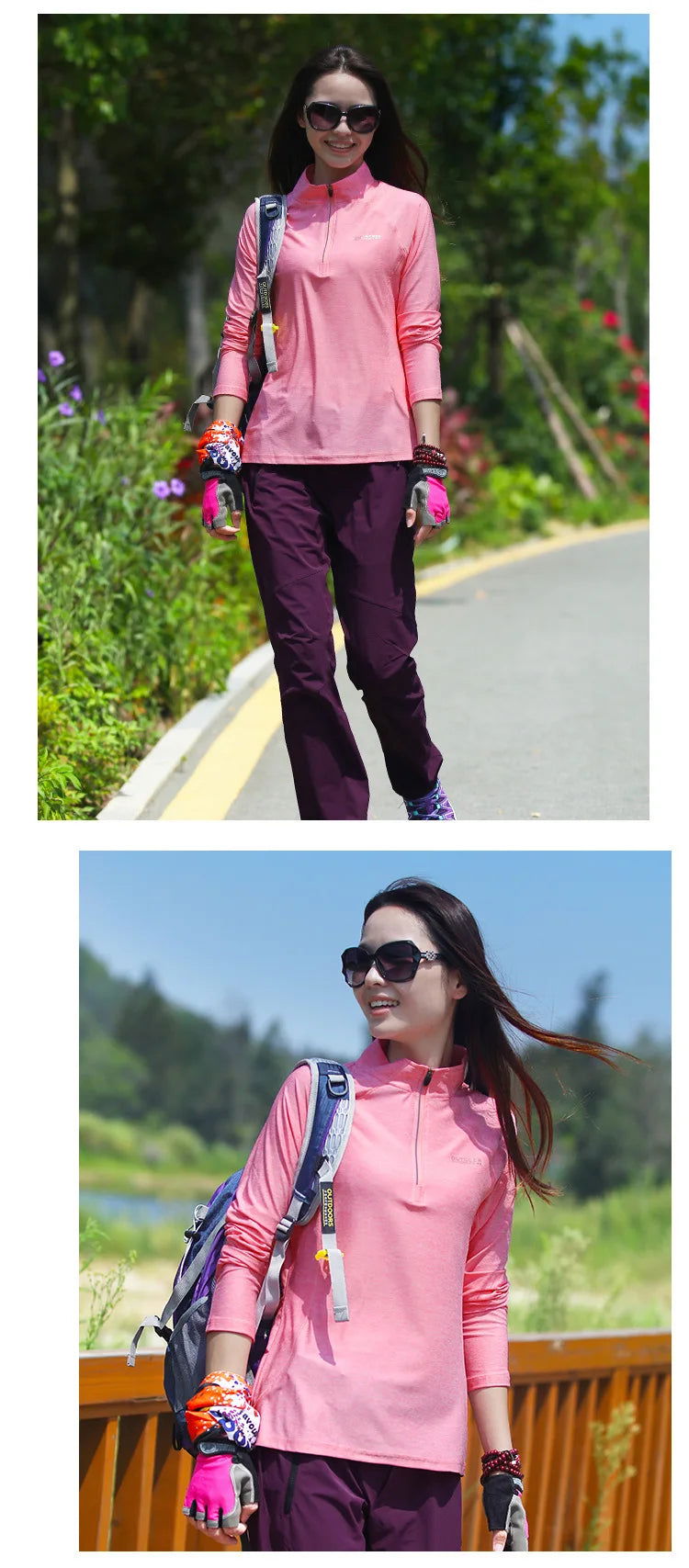 Shirt Outdoor Women Stand-up Collar T-shirt Breathable Quick-drying Thin Long-sleeved Elastic Top Sports Mountaineering Clothing himalipasal