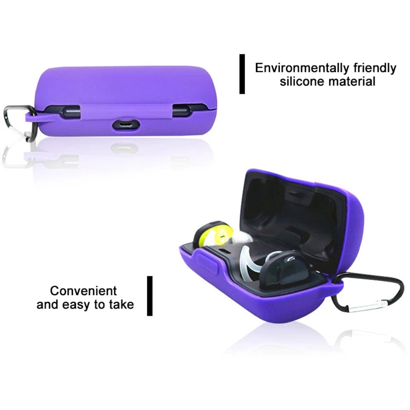 Silicone Protective Cover For BOSE Soundsport Free Wireless Bluetooth Headset Case With Mountaineering Buckle himalipasal