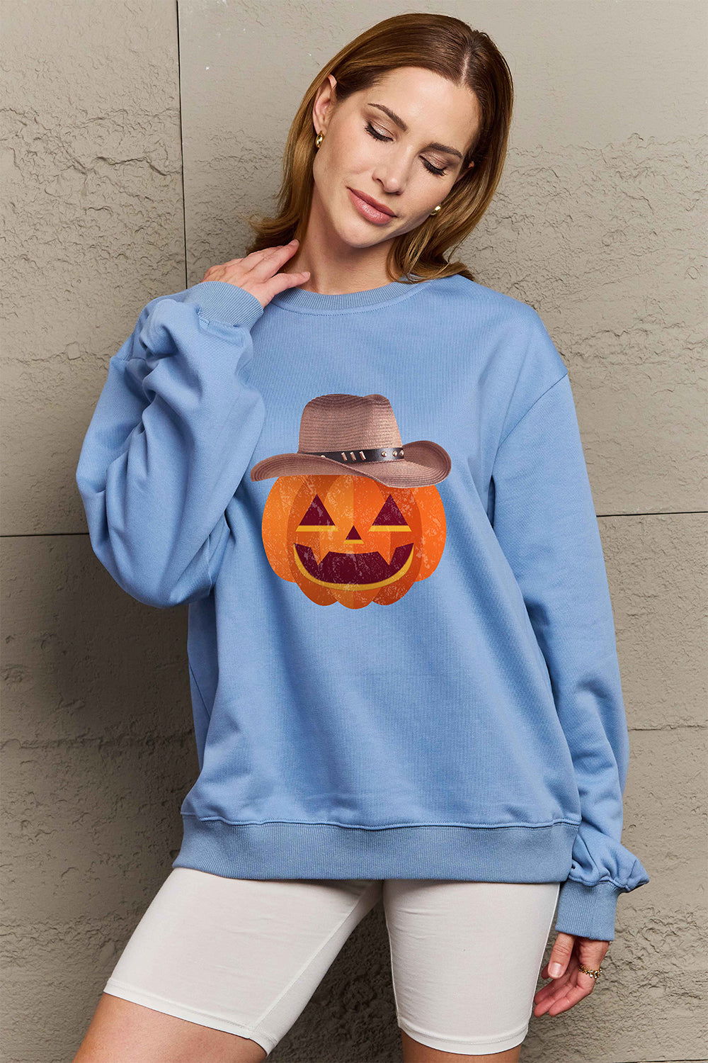 Simply Love Full Size Graphic Dropped Shoulder Sweatshirt himalipasal