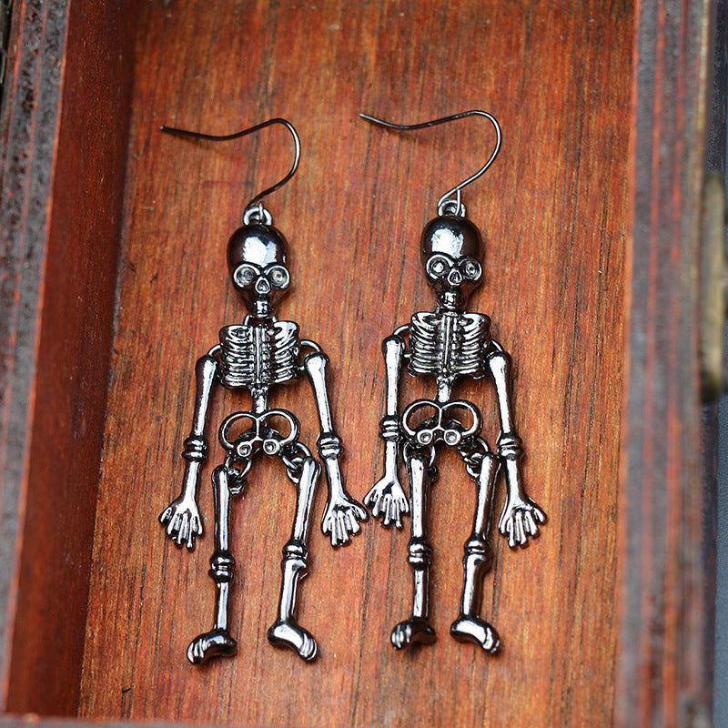 Skeleton Alloy Earrings himalipasal