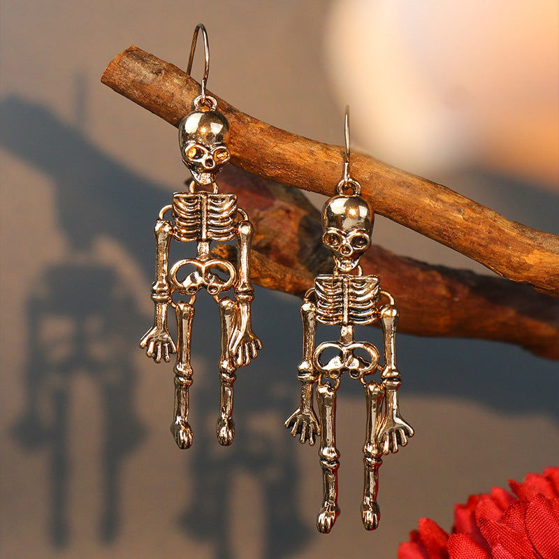 Skeleton Alloy Earrings himalipasal