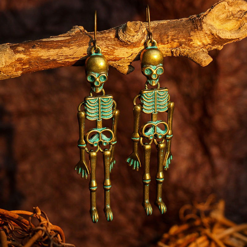 Skeleton Alloy Earrings himalipasal