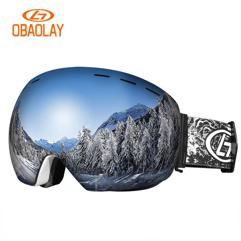 Ski goggles double-layer anti-fog spherical ski glasses for men and women outdoor mountaineering windproof cycling goggles himalipasal