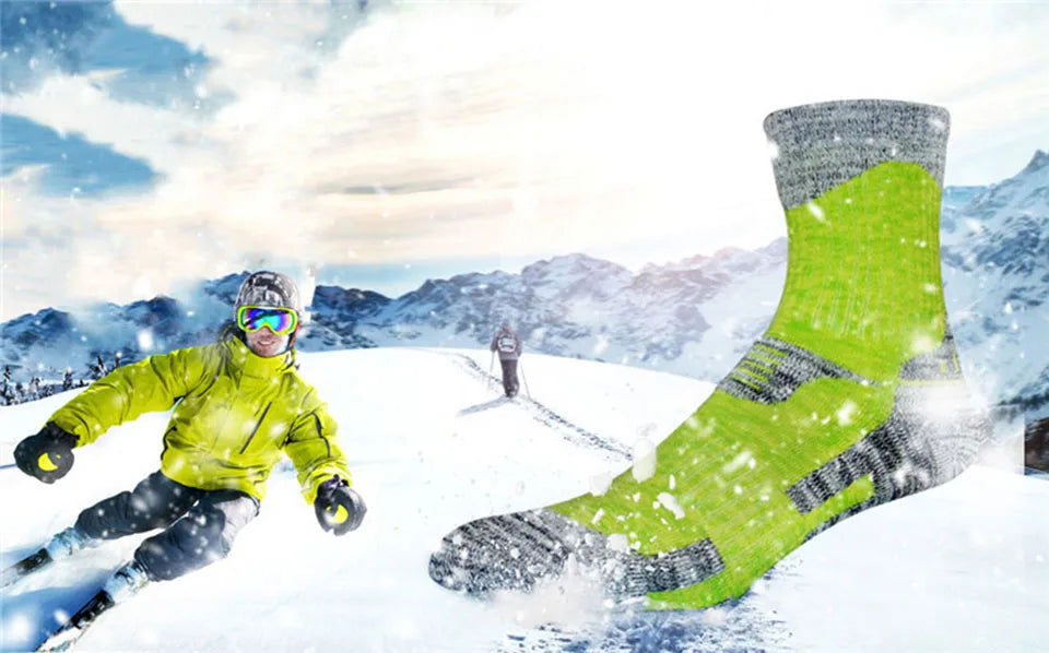 Skiing Socks Winter Unisex Thicken Warmth Mountaineering Snowboard Hiking Moisture Wicking Cold-Proof Outdoor Sports Socks himalipasal