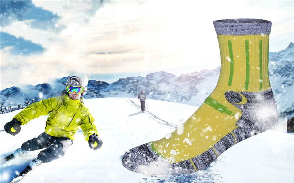 Skiing Socks Winter Unisex Thicken Warmth Mountaineering Snowboard Hiking Moisture Wicking Cold-Proof Outdoor Sports Socks himalipasal