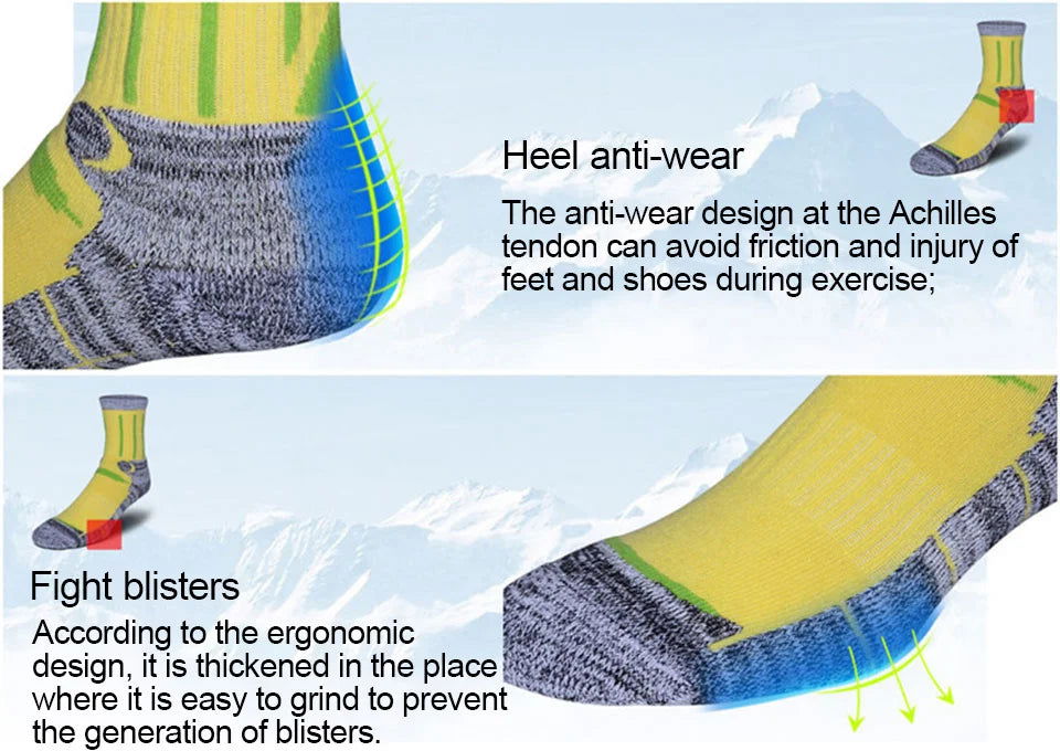 Skiing Socks Winter Unisex Thicken Warmth Mountaineering Snowboard Hiking Moisture Wicking Cold-Proof Outdoor Sports Socks himalipasal