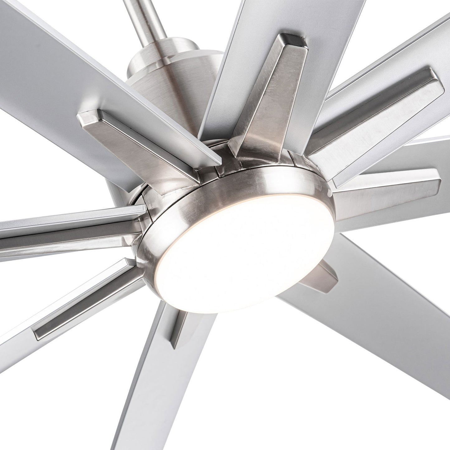 Smart 72" Integrated LED Ceiling Fan with Silver Blades in Brushed Nickel Finish himalipasal