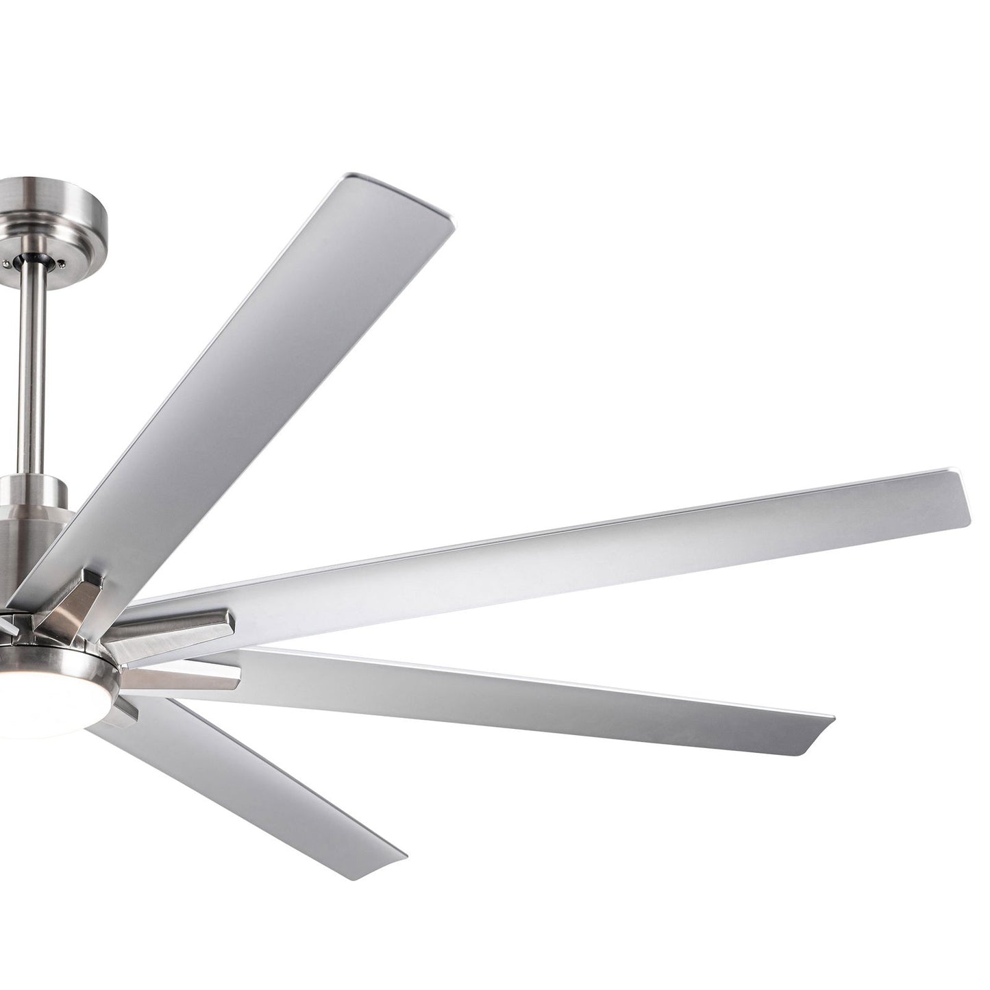 Smart 72" Integrated LED Ceiling Fan with Silver Blades in Brushed Nickel Finish himalipasal