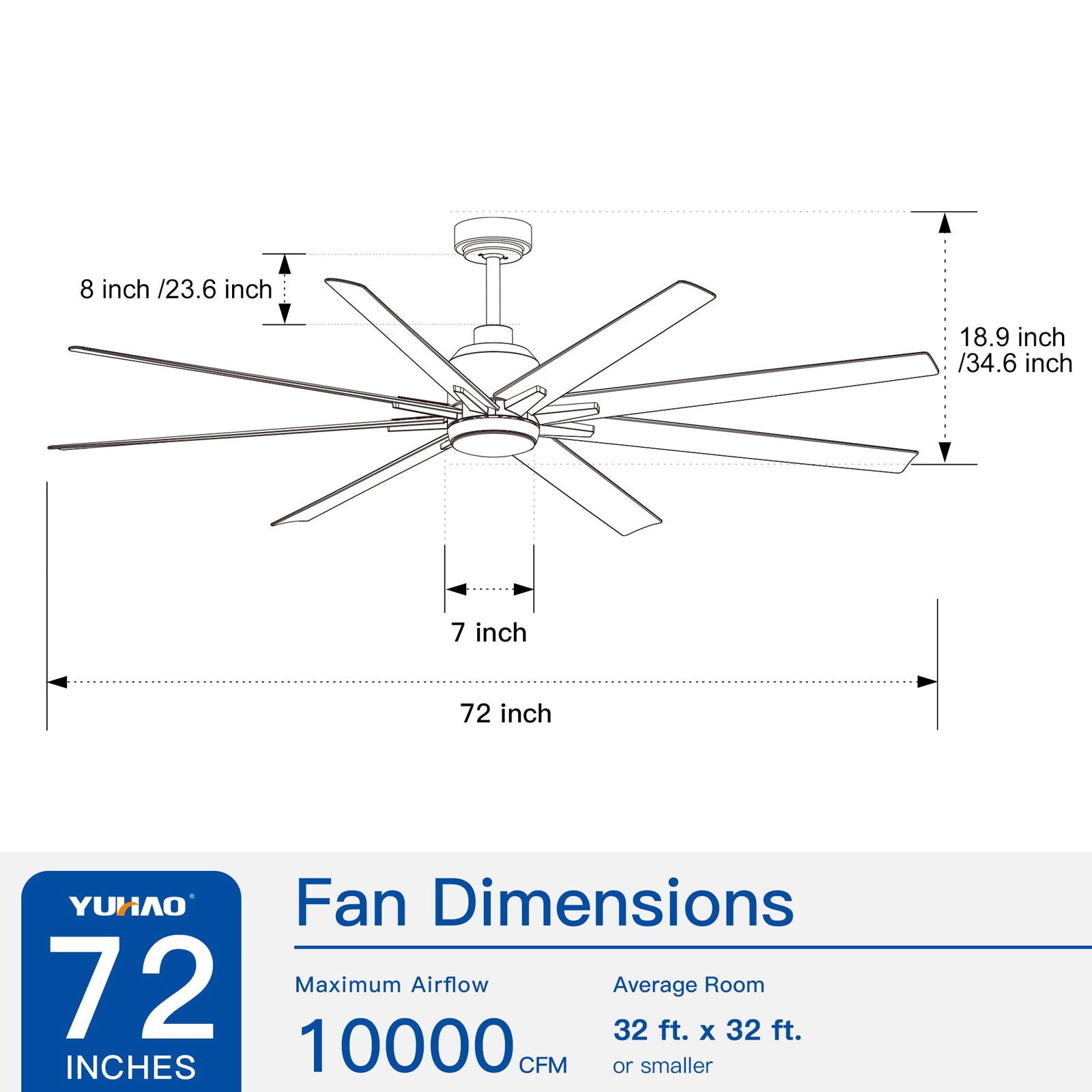 Smart 72" Integrated LED Ceiling Fan with Silver Blades in Brushed Nickel Finish himalipasal