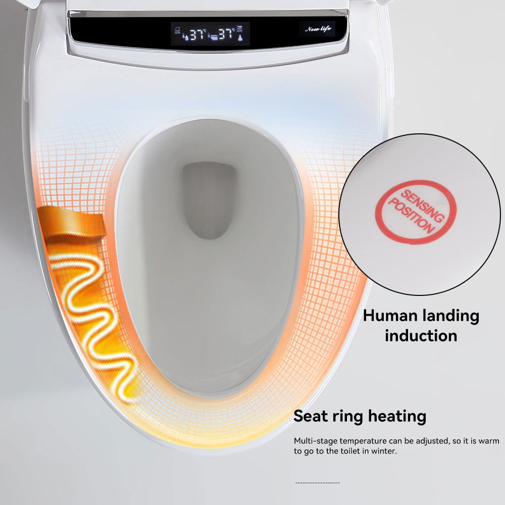 Smart Toilets with Heated Bidet Seat, Portable toilet with bidet built, Bidet toilet with Dryer and Warm Water himalipasal