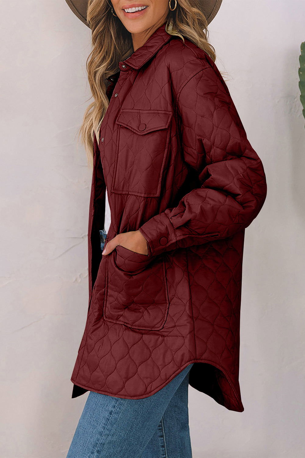 Snap Down Collared Winter Coat himalipasal