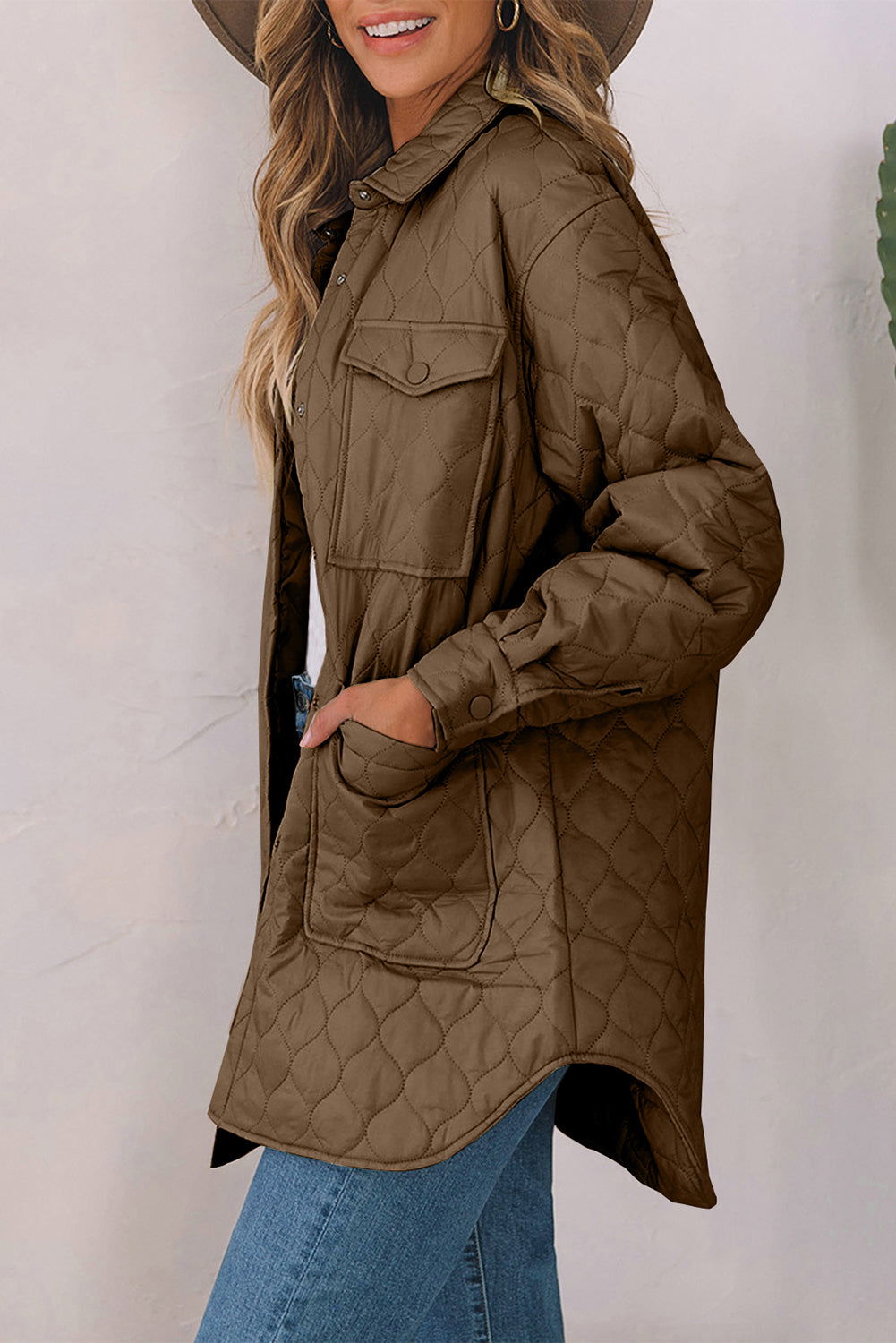 Snap Down Collared Winter Coat himalipasal