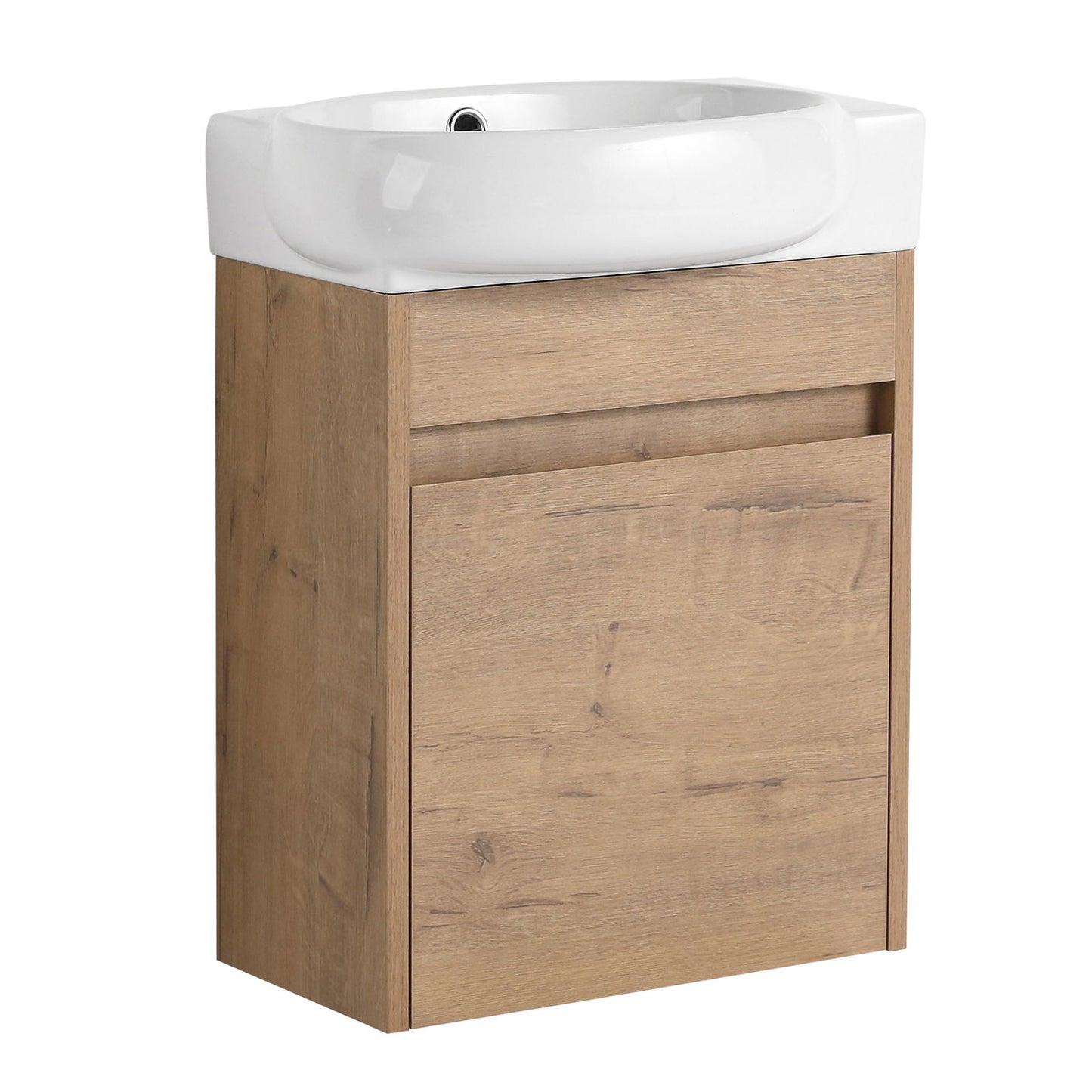 Soft Close Doors Bathroom Vanity With Sink,16 Inch For Small Bathroom himalipasal