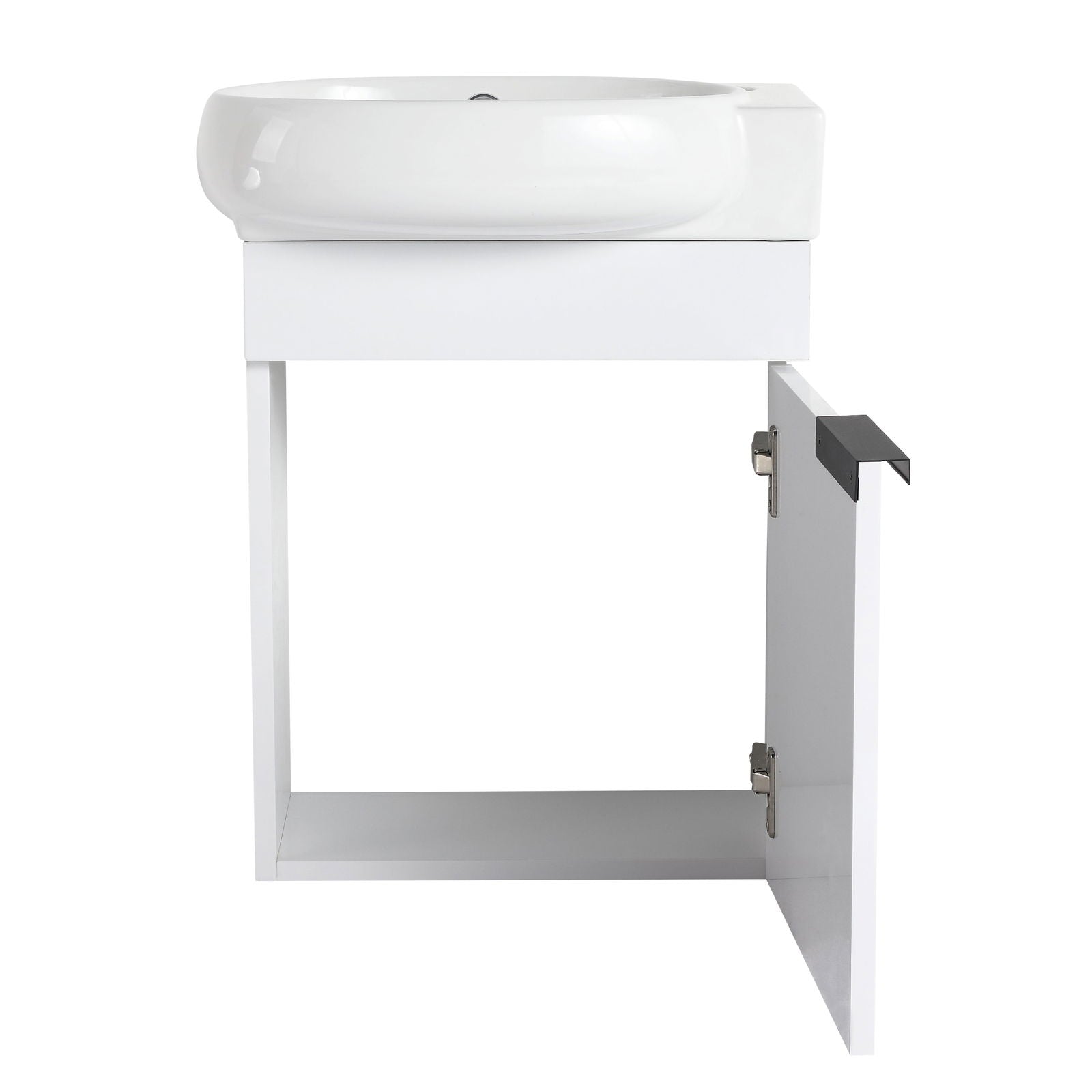 Soft Close Doors Bathroom Vanity With Sink,16 Inch For Small Bathroom himalipasal