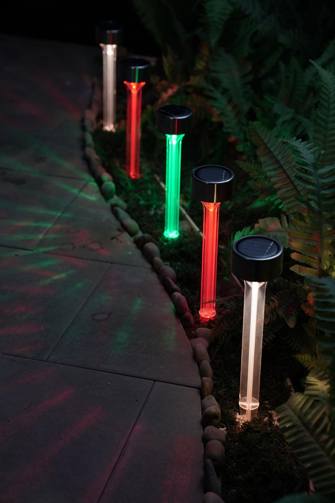 Solar Landscape Lights Transparent Decorative Waterproof, 10 Pack Solar Powered Pathway Lights himalipasal