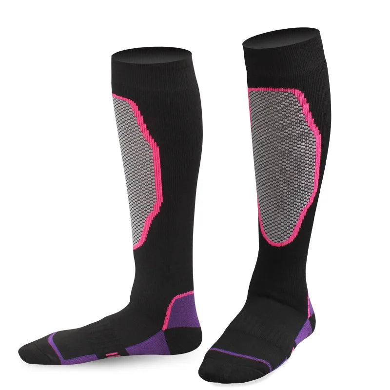 Sport Ski Socks for Men & Women Athletic Fitness Outdoor Hiking Mountaineering Roller Skate Thick Breathable Compression Socks himalipasal