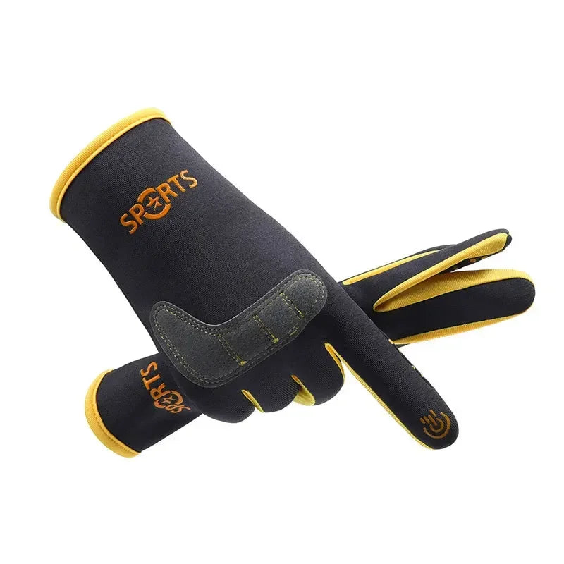 Sports Cycling Gloves, Windproof and Coldproof, Thickened, Waterproof and Velvet, Warm for Outdoor Mountaineering in Winter himalipasal