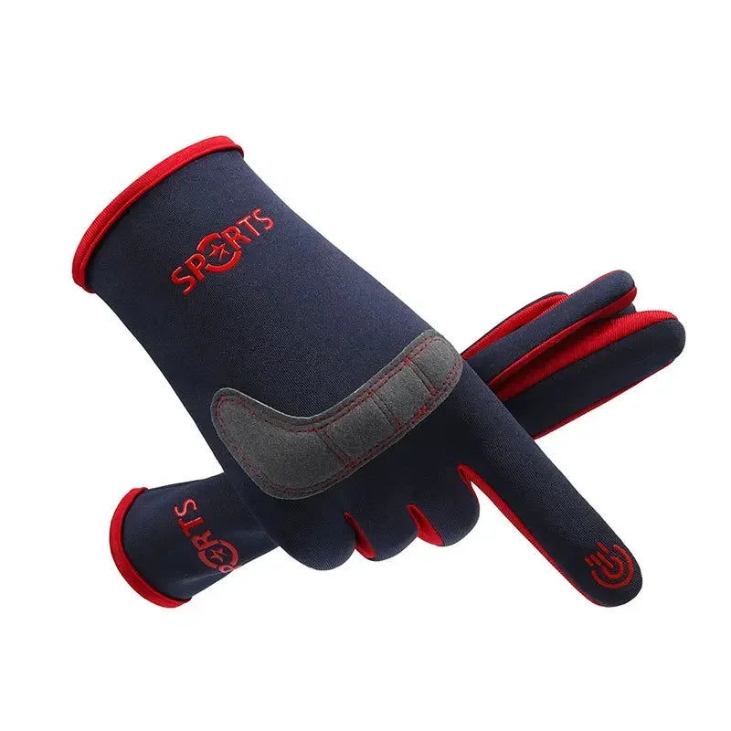 Sports Cycling Gloves, Windproof and Coldproof, Thickened, Waterproof and Velvet, Warm for Outdoor Mountaineering in Winter himalipasal