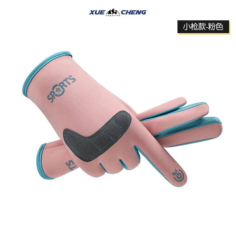 Sports Cycling Gloves, Windproof and Coldproof, Thickened, Waterproof and Velvet, Warm for Outdoor Mountaineering in Winter himalipasal