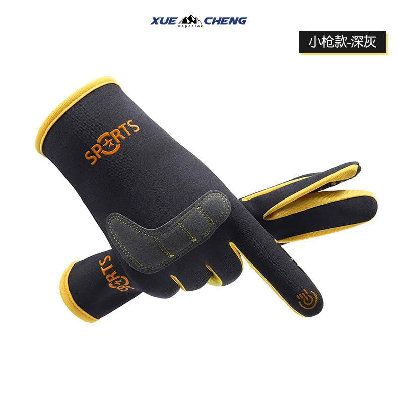 Sports Cycling Gloves, Windproof and Coldproof, Thickened, Waterproof and Velvet, Warm for Outdoor Mountaineering in Winter himalipasal