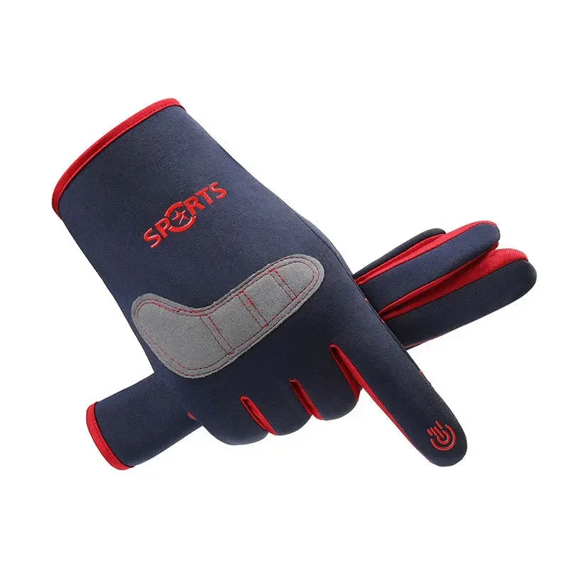 Sports Cycling Gloves, Windproof and Coldproof, Thickened, Waterproof and Velvet, Warm for Outdoor Mountaineering in Winter himalipasal