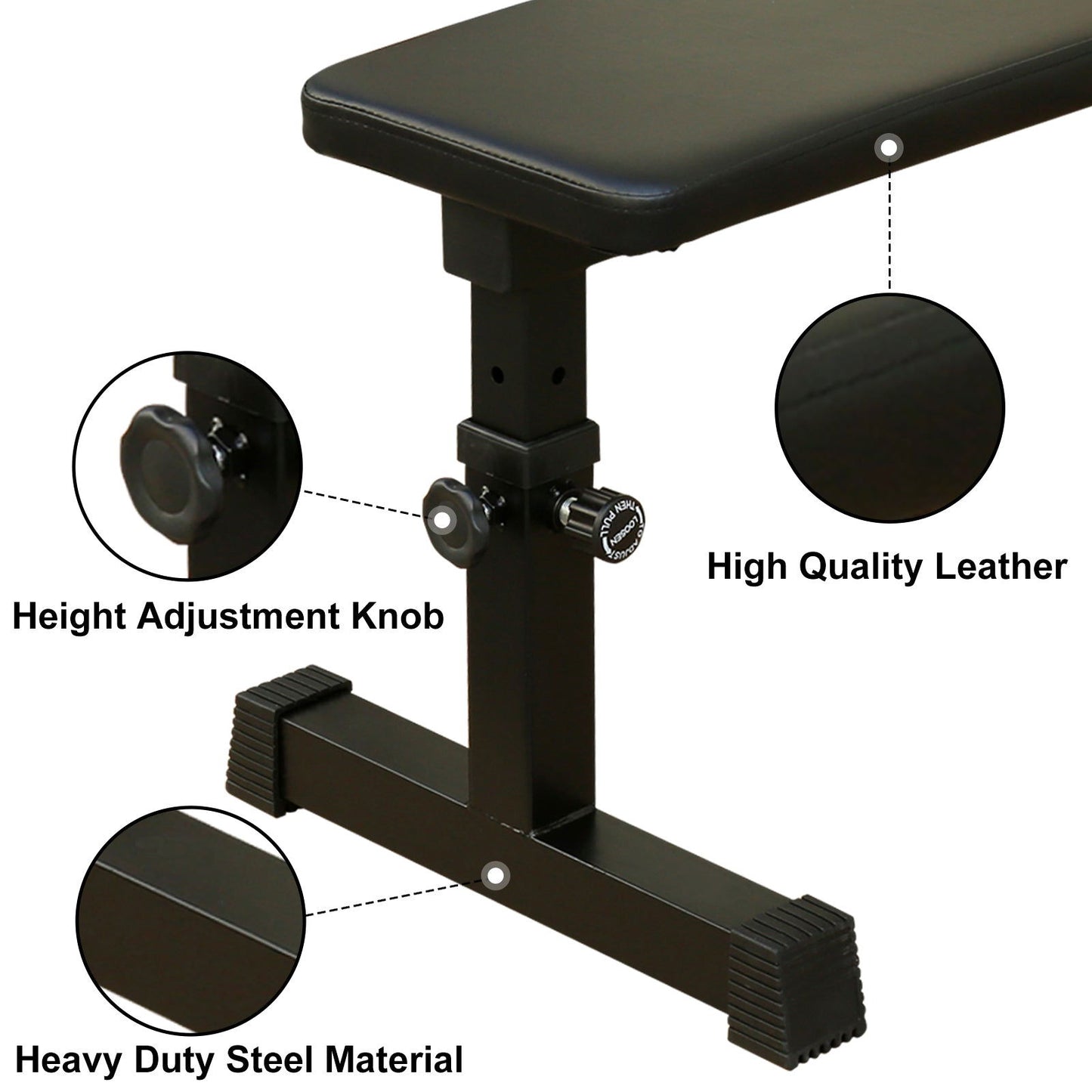 THE Flat Weight Bench for Strength Training W/ 5-Level Adjustable Height himalipasal