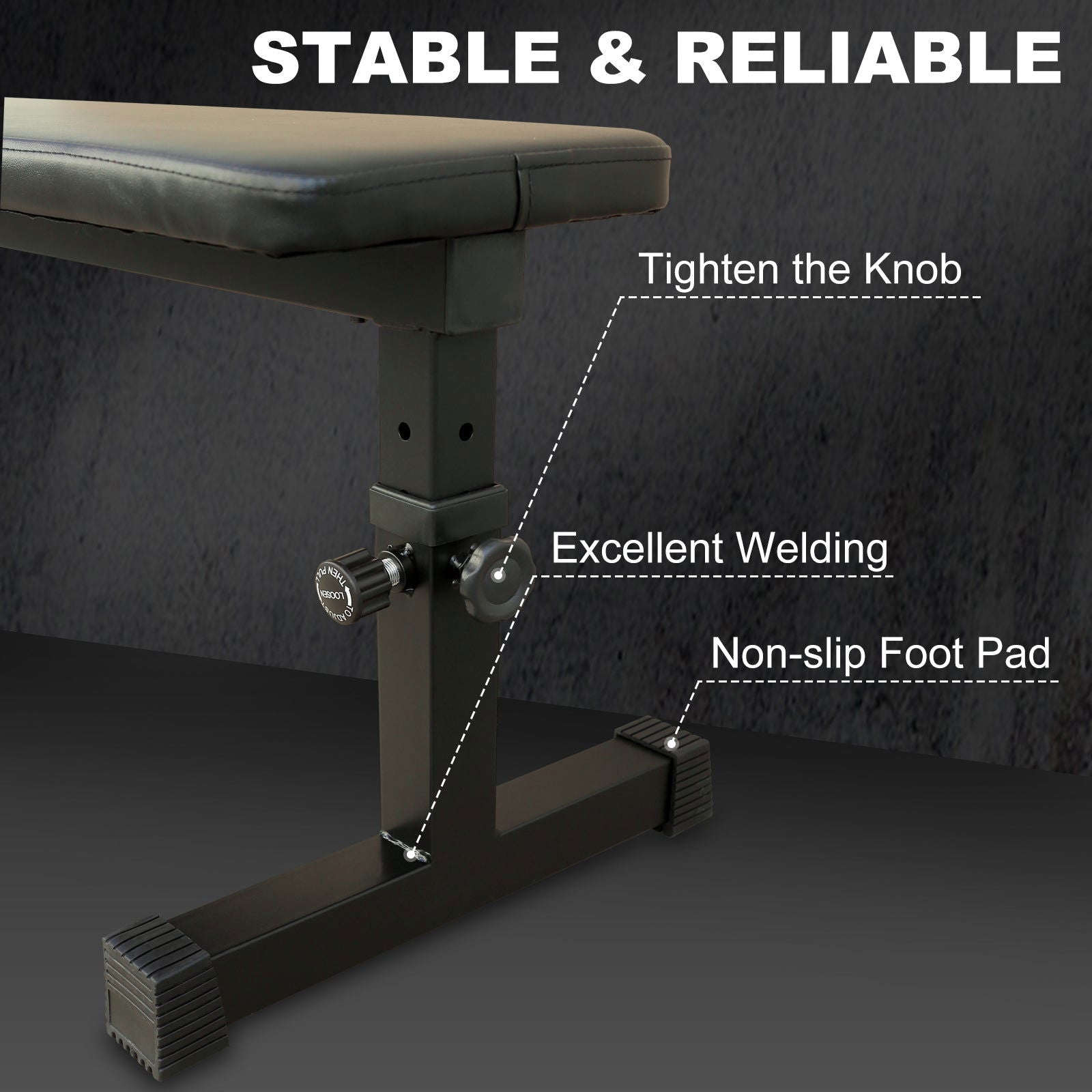 THE Flat Weight Bench for Strength Training W/ 5-Level Adjustable Height himalipasal