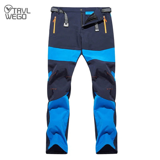 TRVLWEGO Summer Men Outdoor Quick Dry Sport Hiking Pants Solid Elastic Polyester Trousers Mountaineering Trekking Running himalipasal